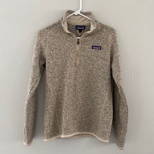 PATAGONIA Better Sweater 1/4 zip Tan Women’s